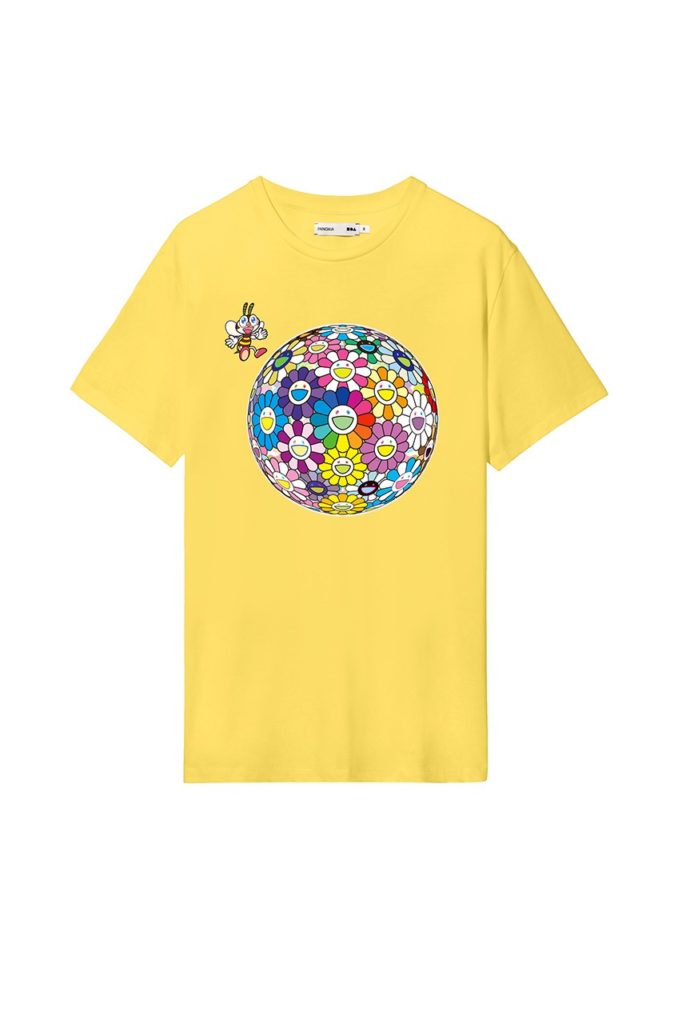 Takashi-Murakami-x-PANGAIA-World-Bee-Day-2020-Capsule-Collection-Yellow-Tee-Frontjpg