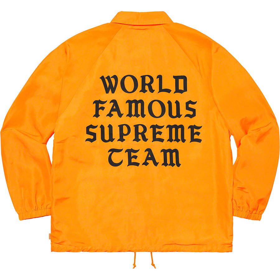 Supreme World Famous Coaches Jacket Back 18 Giugno 2020