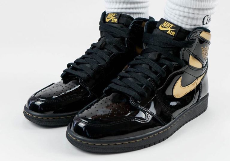 nike air jordan 1 high og black gold