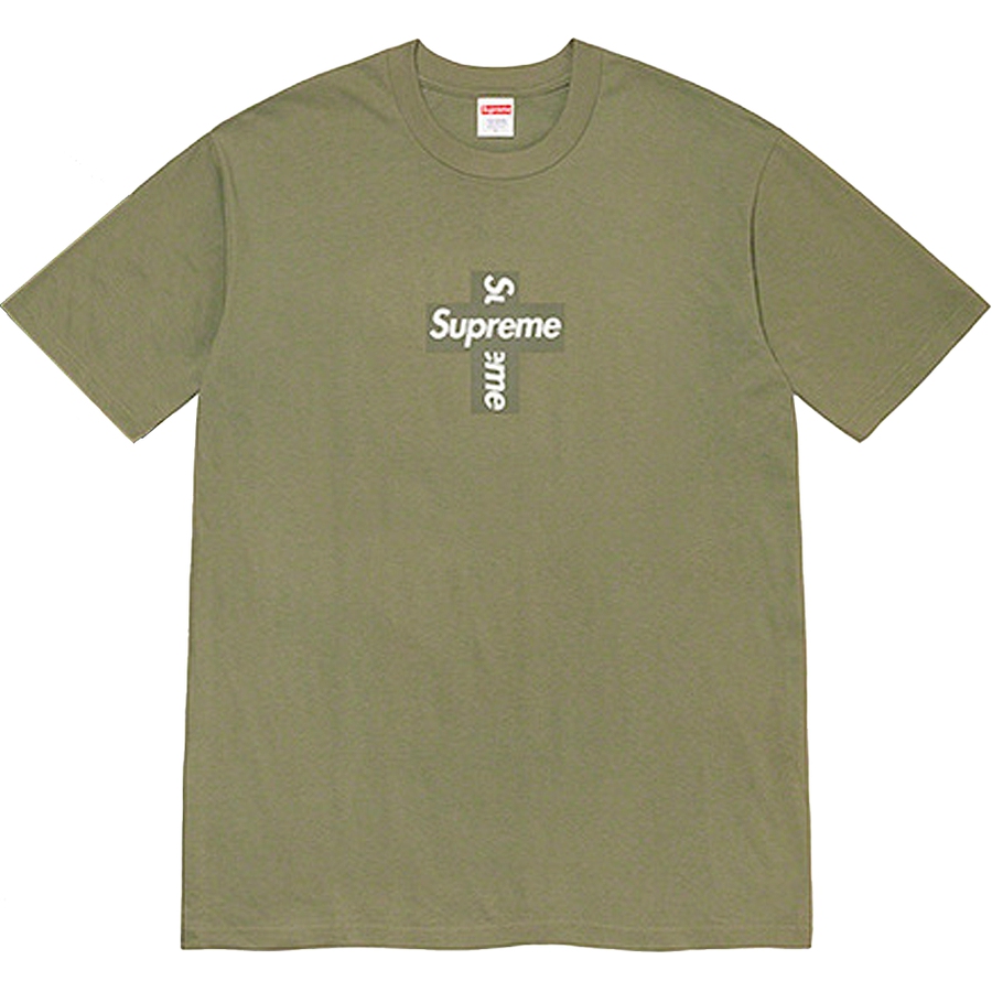 Supreme - Supreme Cross Box Logo Tee Olive Lサイズの+