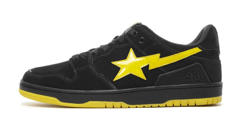 bape-sk8-sta-black-electric-yellow-lateral