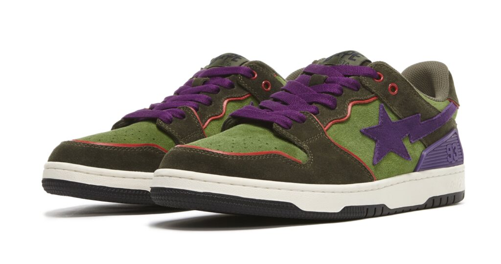 bape-sk8-sta-dark-purple-and-green-pair