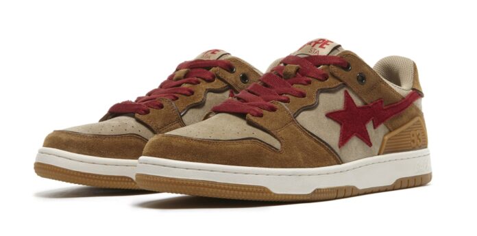 bape-sk8-sta-wheat-and-red-pair