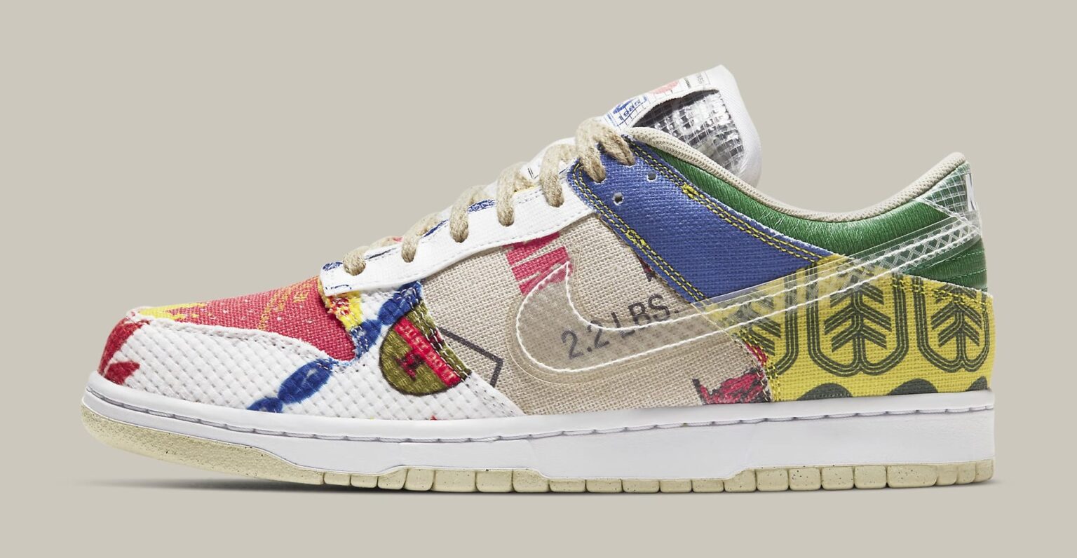 nike dunk low city market stock x
