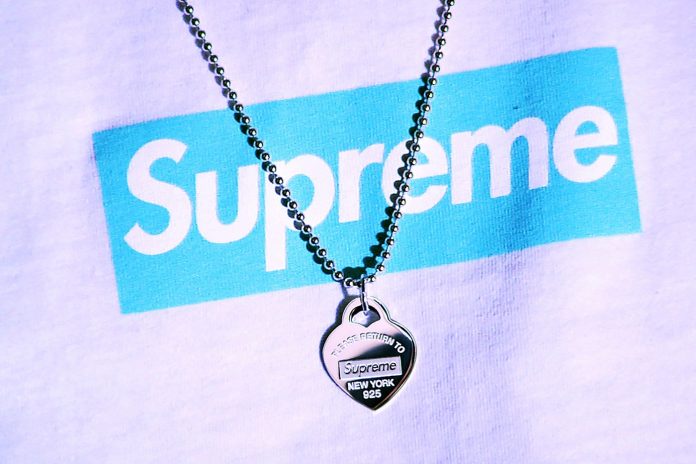 Supreme-x-tiffany-box-logo-collana