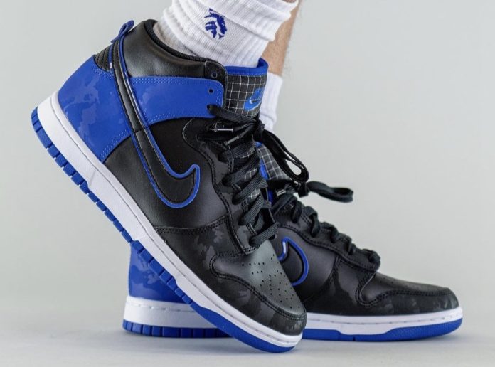 Nike-Dunk-High-Black-Hyper-Royal-DD3359-001-On-Foot