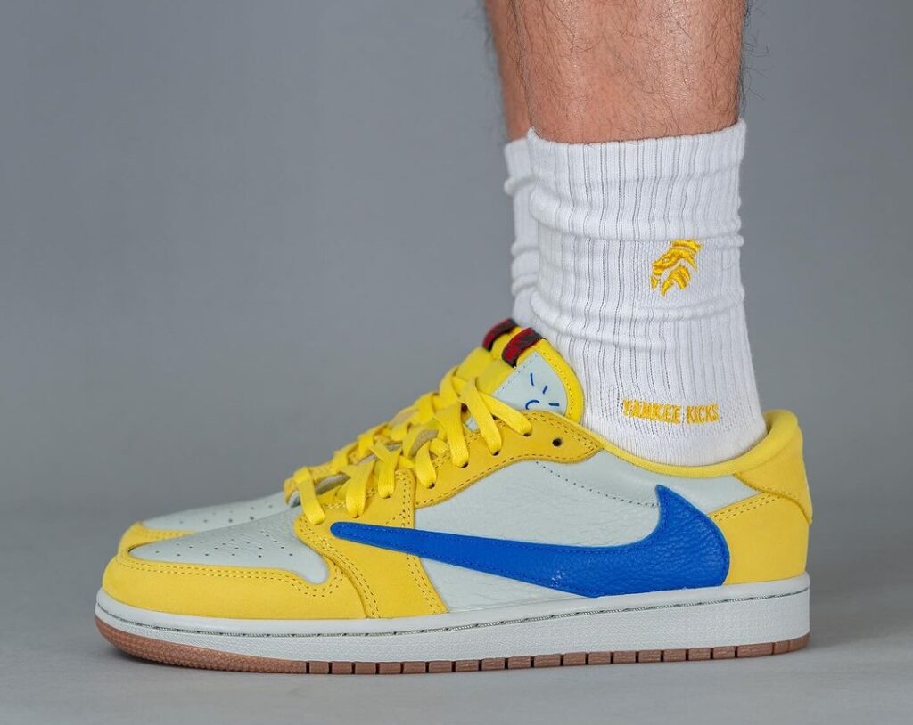 Travis-Scott-Air-Jordan-1-Low-OG-Canary-DZ4137-700-On-Feet-2