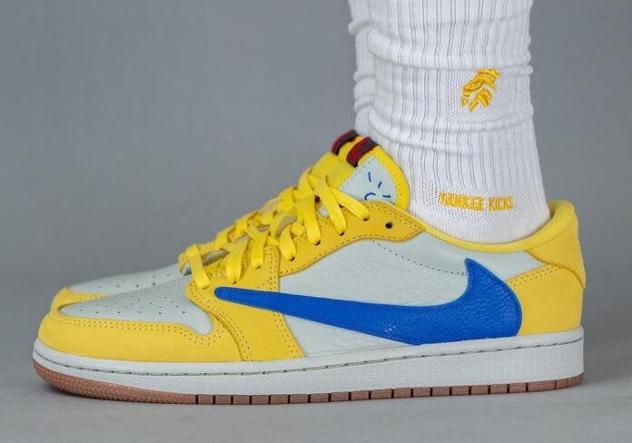 Travis-Scott-Air-Jordan-1-Low-OG-Canary-On-Feet-2