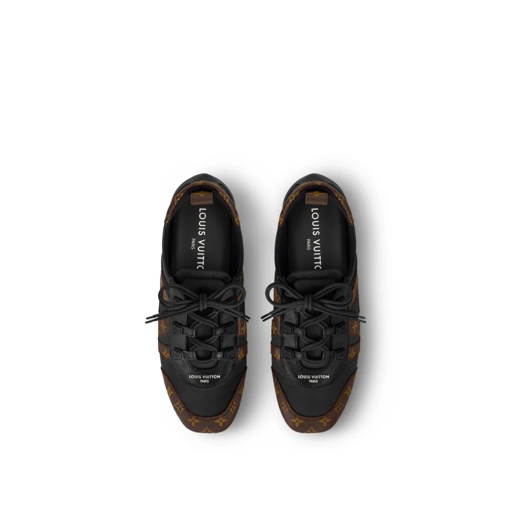 BLACK TECHNICAL SATIN MONOGRAM CANVAS LV SNEAKERINA