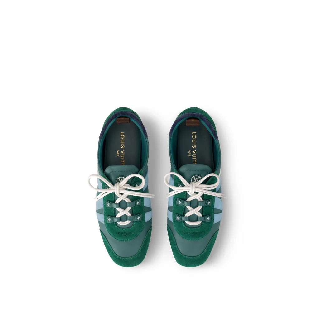 GREEN NAPPA SUEDE LV SNEAKERINA Interior view