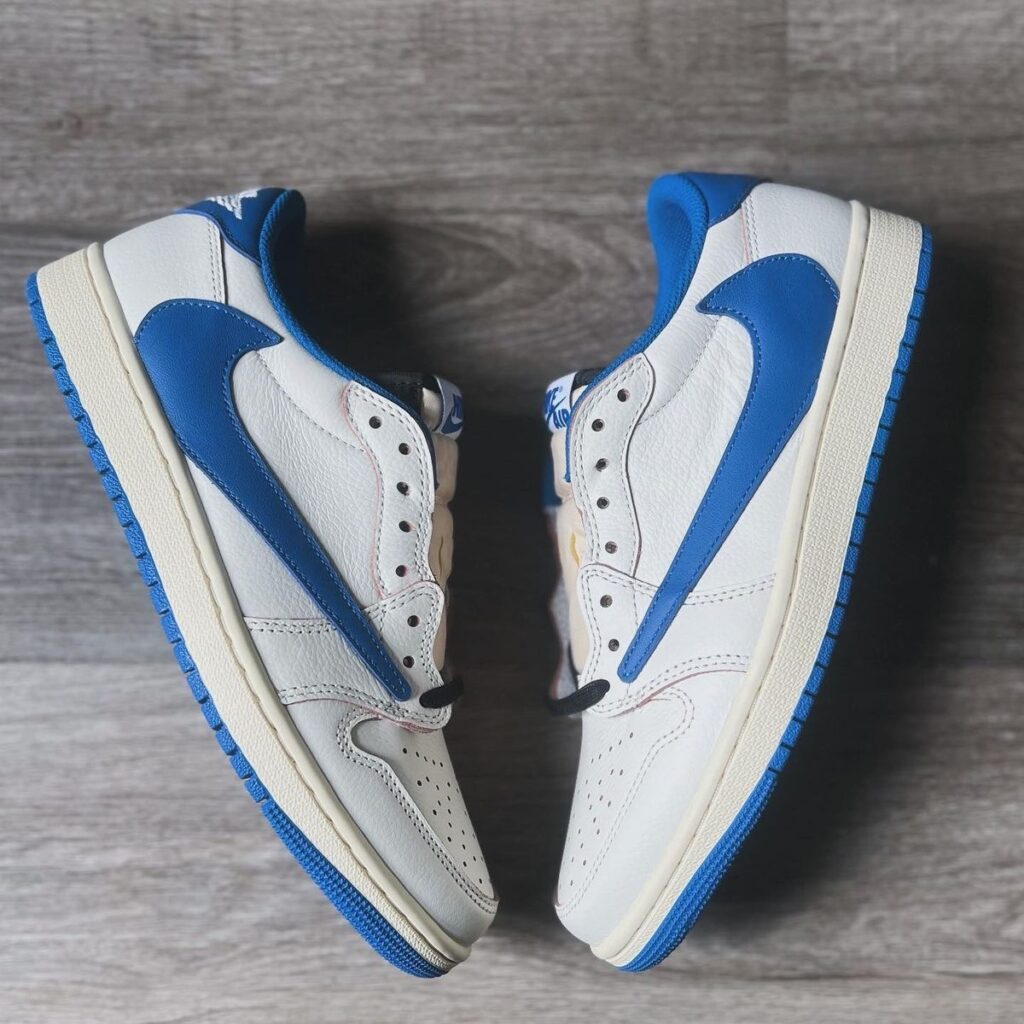 Tavis Scott Fragment Air Jordan 1 Low OG Military Blue DM7866 104